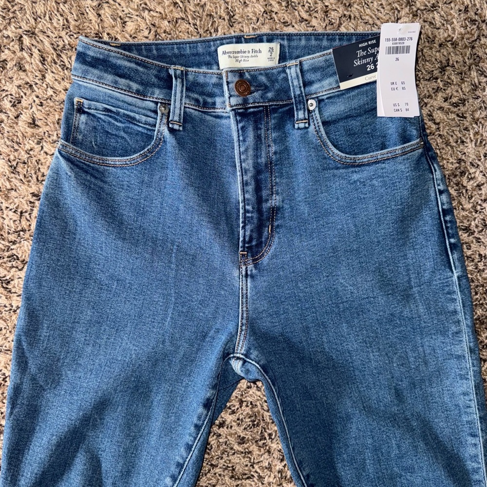 Abercrombie Curve Love High Rise Super Skinny Ankle Jean